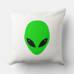 Coussin Tête Alien verte