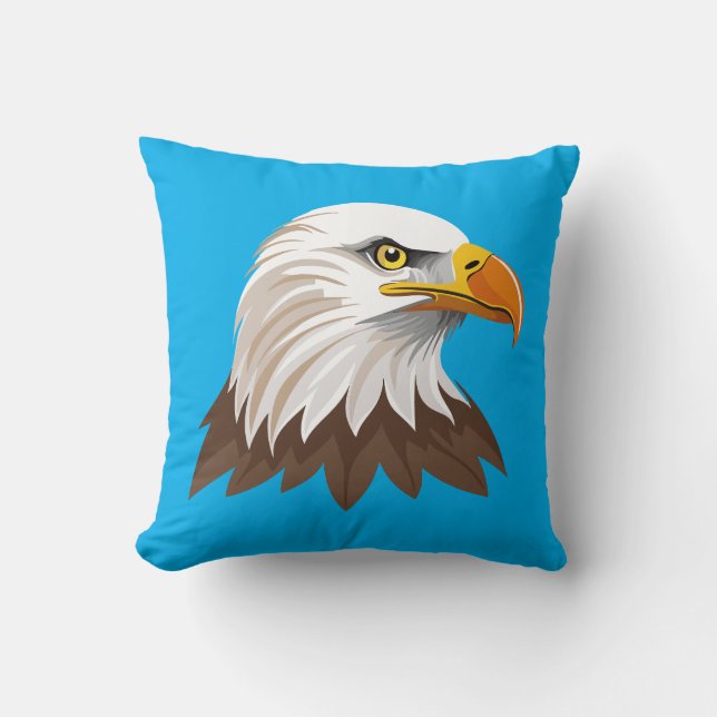 Coussin Tête d'aigle américain (Recto)
