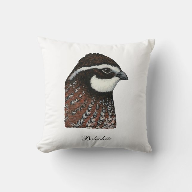 Coussin Tête de colin de Virginie (Recto)