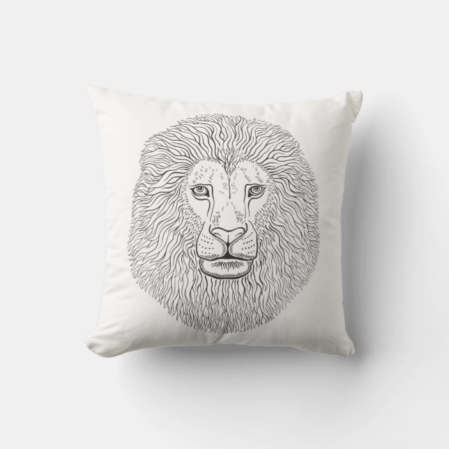 Coussin Tête de lion (Recto)
