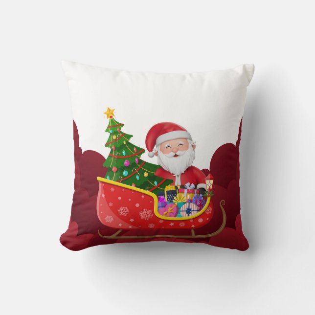 Coussin Tête de Père Noël (Recto)