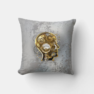 Coussin Tête de Steampunk avec manomètre