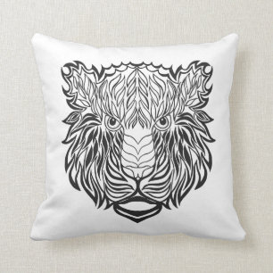 Coussin Tête de tigre de style