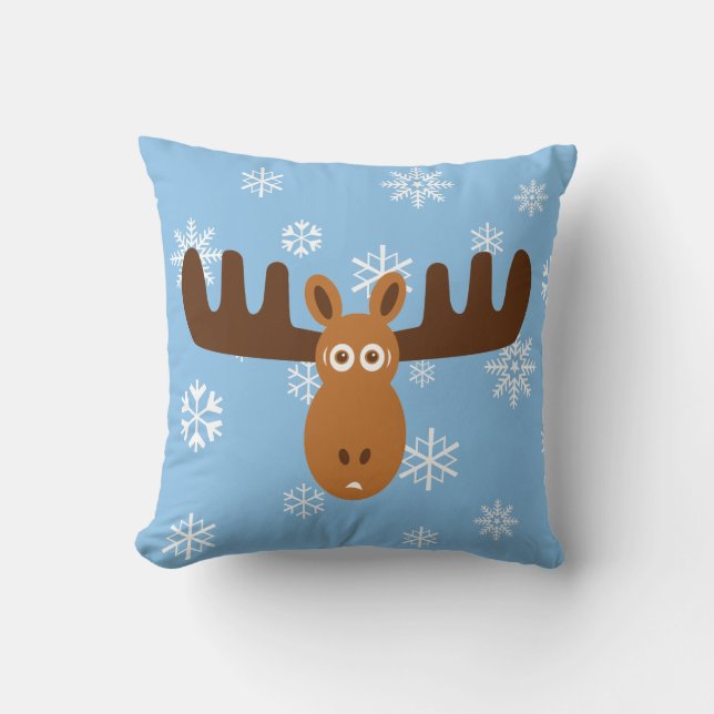 Coussin Tête d'orignal_Bois de cerf en glaçon (Recto)
