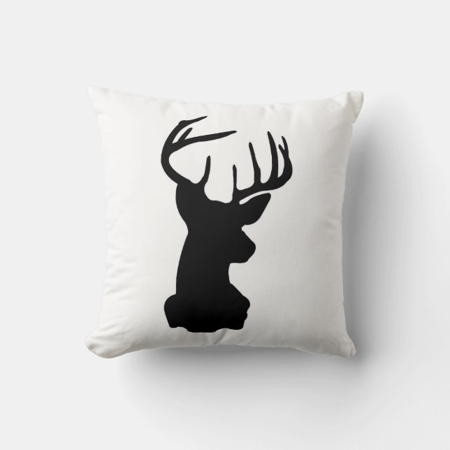 Coussin Tête noire et blanche de mâle (Recto)