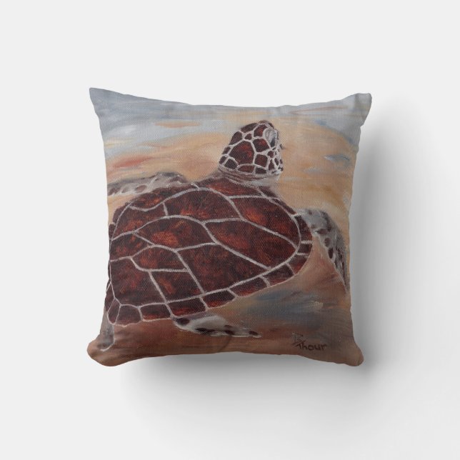 Coussin Tête vers le haut de tortue (Recto)