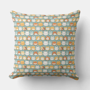 Coussin Têtes de chat à tête blanche