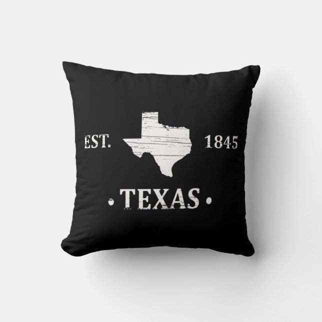 Coussin Texas carte blanc l'état étoile seule (Recto)