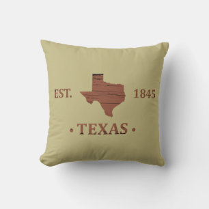 Coussin Texas cartographie l'état étoile solitaire