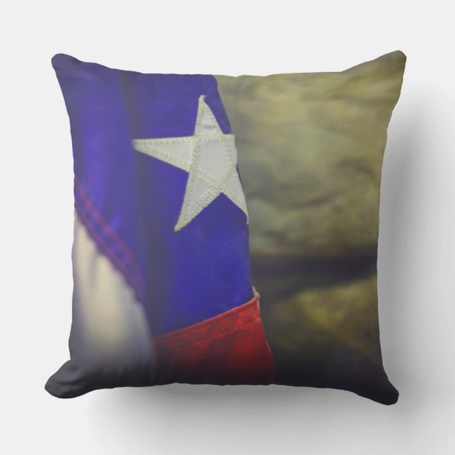 Coussin Texas Drapeau Russe Lone Star Etat USA (Recto)
