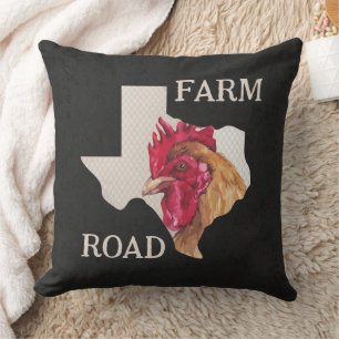 Coussin Texas Farm Road Chicken