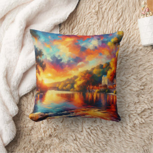 Coussin "Texas Hill Country : River Sunset"