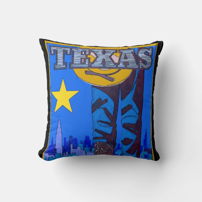 Coussin Texas Lone Star (Recto)