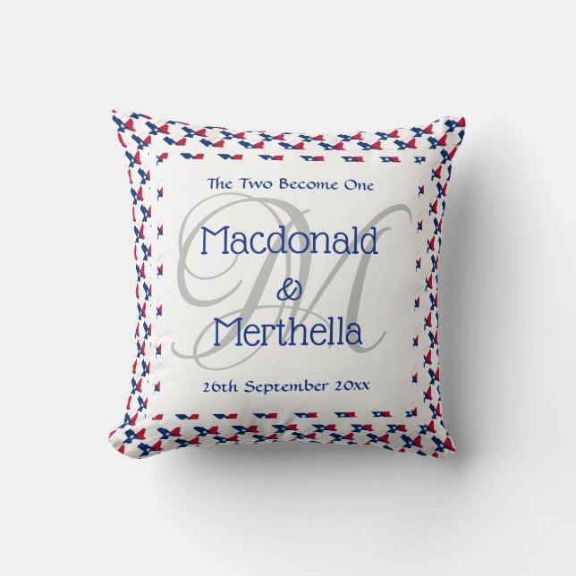 Coussin TEXAS USA | Mariage | Souvenir | Cadeau personnali (Recto)