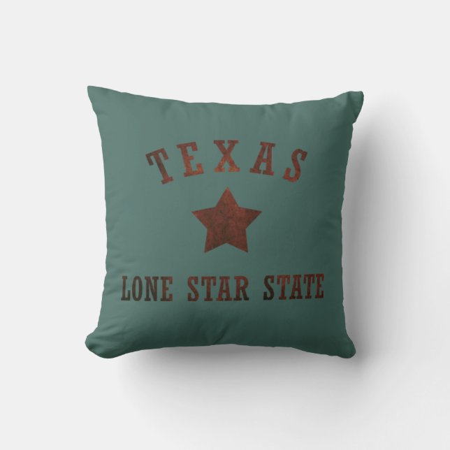Coussin Texas vintage l'état étoile solitaire (Recto)