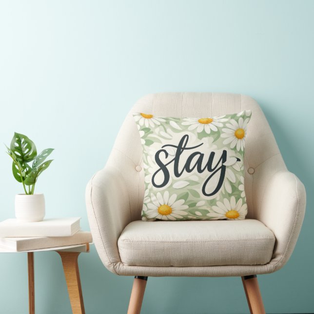 Coussin Texte de calligraphie Reste sur Abstrait de margue (Chaise)