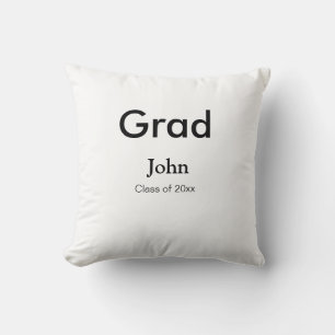 Coussin texte de félicitations de fin d'études avec nom da