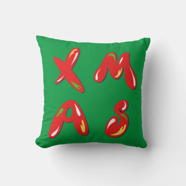 Coussin Texte de la bulle de Noël (Recto)