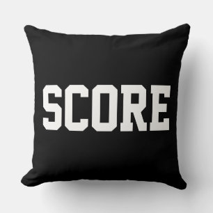 Coussin Texte de SCORE athlétique blanc gras amusant sur f