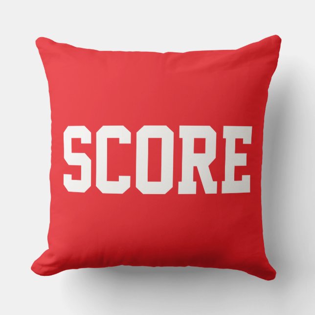 Coussin Texte de SCORE athlétique blanc gras amusant sur f (Recto)