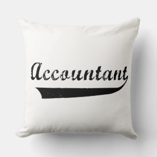 Coussin Texte de style sportif pour comptable