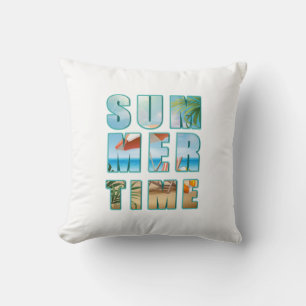 Coussin Texte d'été avec grandes lettres Beach-23430