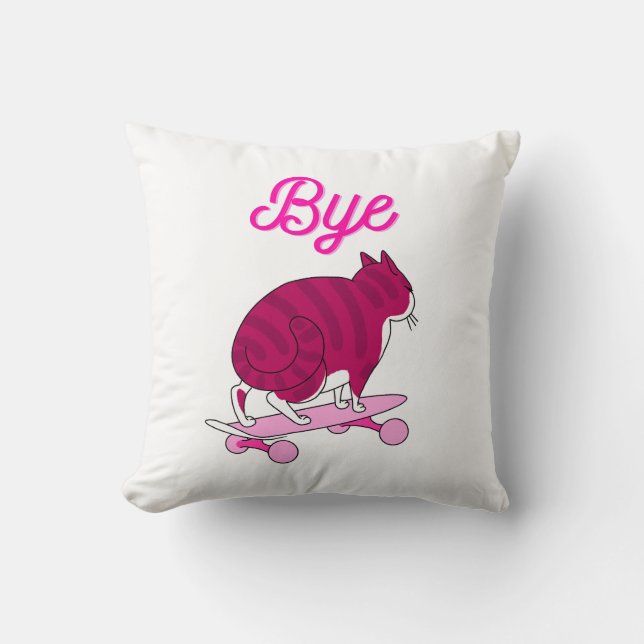 Coussin Texte du cache rose amusant (Recto)