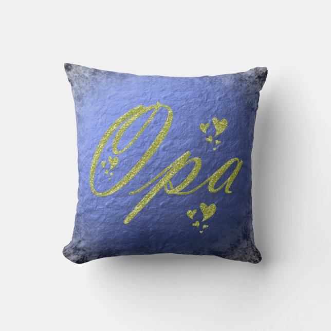 Coussin texte opa doré (Recto)