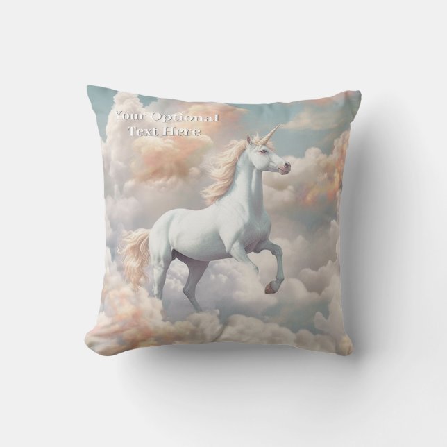 Coussin Texte personnalisé belle licorne (Recto)