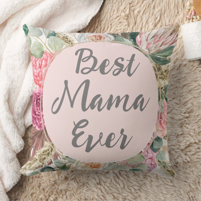 Coussin Texte personnalisé Meilleure maman jamais l Mignon (Couverture)