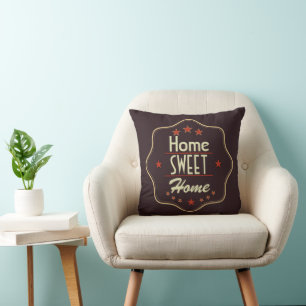 Coussin Texte Rétro Maison Douce Maison