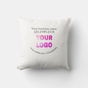 Coussin texte simple minimal ajoutez votre logo/design ici