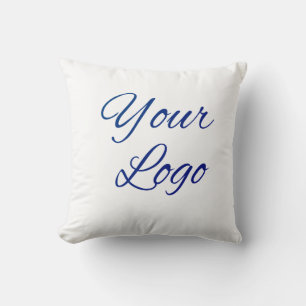 Coussin texte simple minimal ajoutez votre logo/dessin ici
