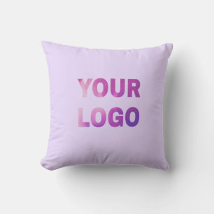 Coussin texte simple minimal ajoutez votre logo/dessin ici