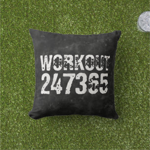 Coussin Texte usé et rayé Workout 247365 vintage