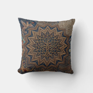 Coussin Textile d'art brodé de luxe – Arbre de vie, lot