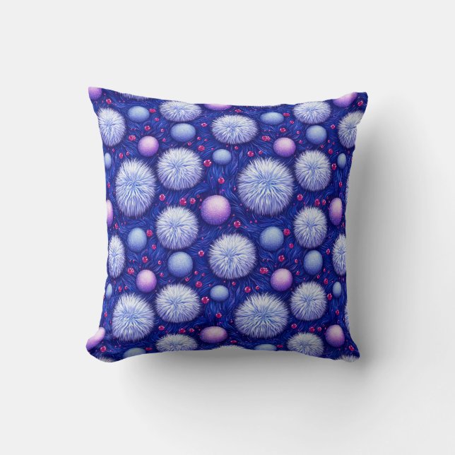 Coussin Texture Abstrait avec Orbes Brillantes et Flous (Recto)