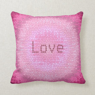 Coussin Texture abstraite de rose de vitrage de cercle