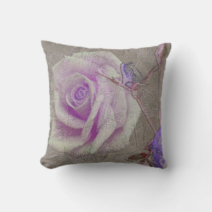 Coussin Texture affligée Antiqued d'éraflure de rose de