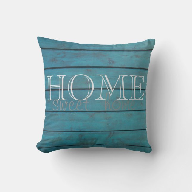 Coussin Texture de bois adorable, Maison douce maison (Recto)
