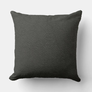 Coussin Texture de cuir cognac vintage usé