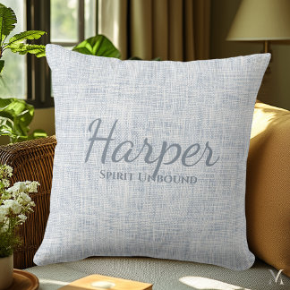 Coussin Texture de Denim gris clair | Décor rustique perso