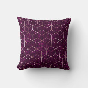 Coussin Texture de l'huile d'or à étincelle géométrique