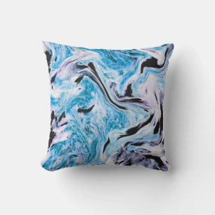 Coussin Texture de marbre bleu