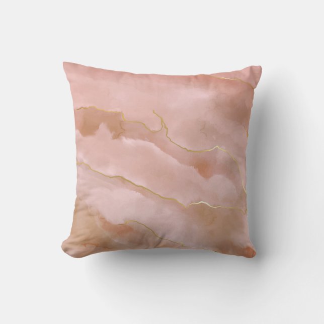 Coussin Texture de marbre rose (Recto)
