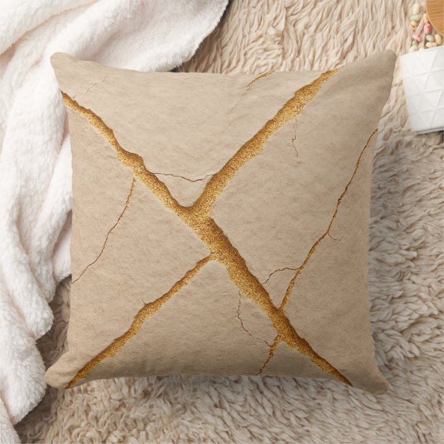 Coussin Texture de mur en plâtre beige  (Couverture)