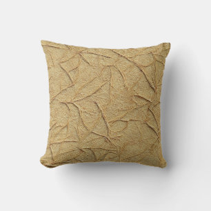 Coussin Texture de papier fait main naturel en beige chaud