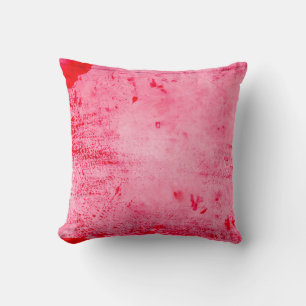 Coussin Texture de peinture grunge rose rouge