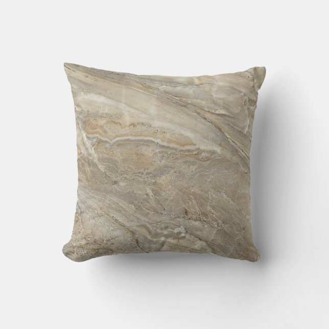 Coussin Texture de pierre marron (Recto)