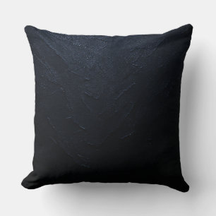 Coussin Texture de plâtre de couleur indigo profond